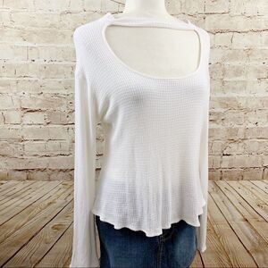 Blu Pepper thermal cut out knit top
